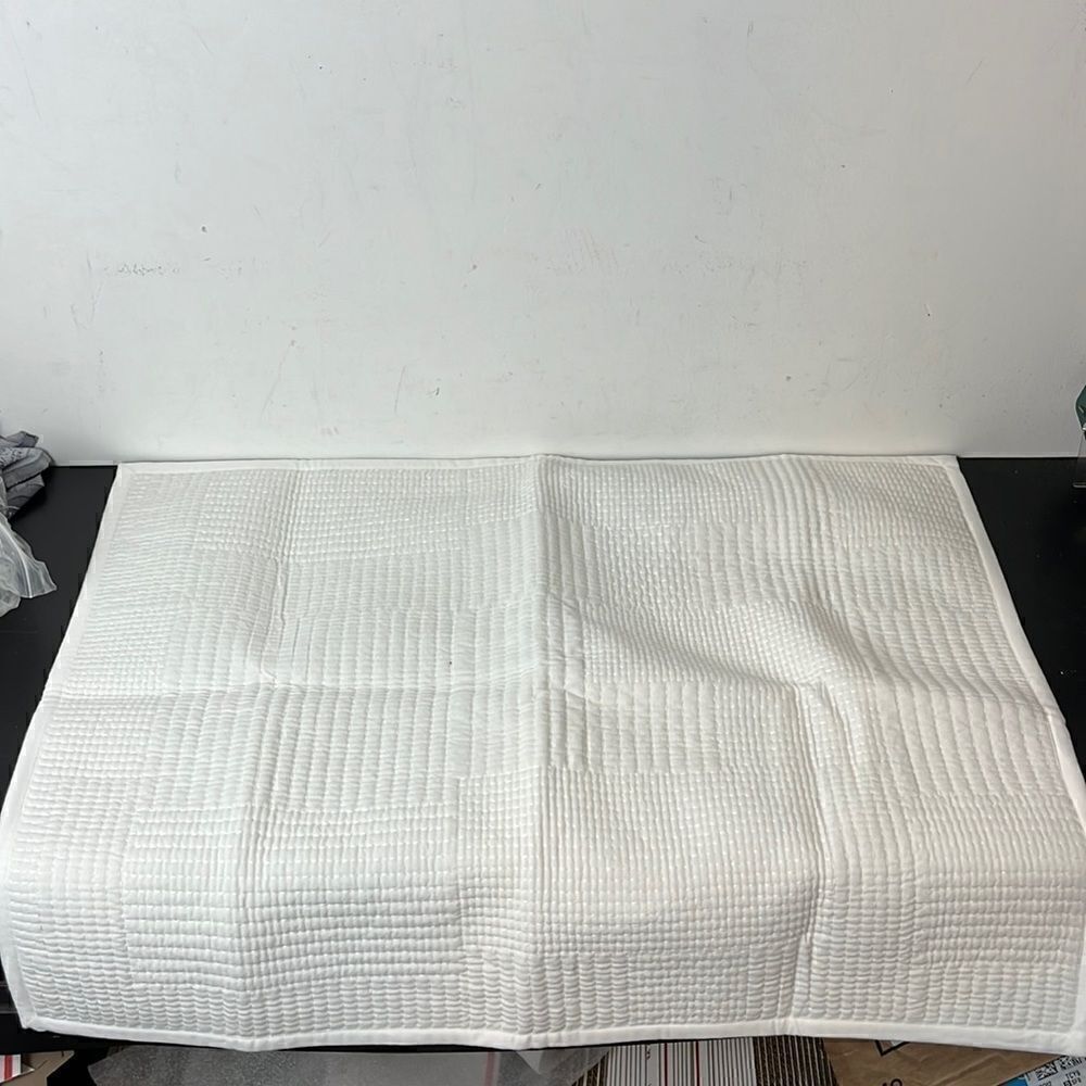 Pottery Barn Grid stitched sham